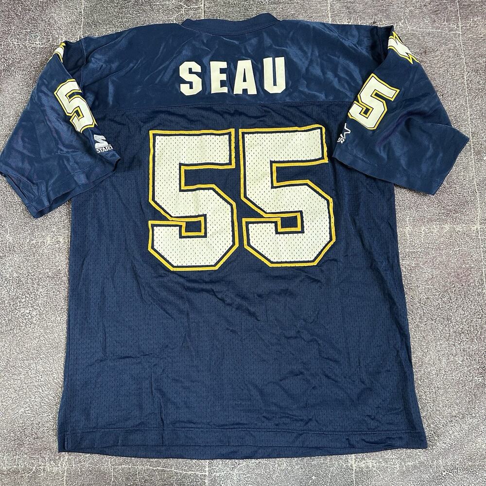 Men's Vintage 90's Starter San Diego Chargers Junior Seau Blue Jersey Sz L (48) - Picture 4 of 4